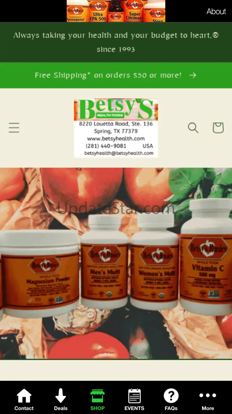 Betsy's Health Foods Inc. 1.7.0