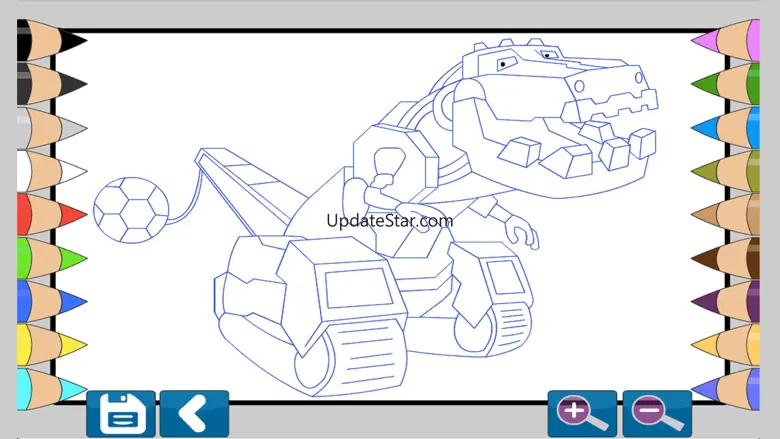 Dino Robot Coloring Book 2.2