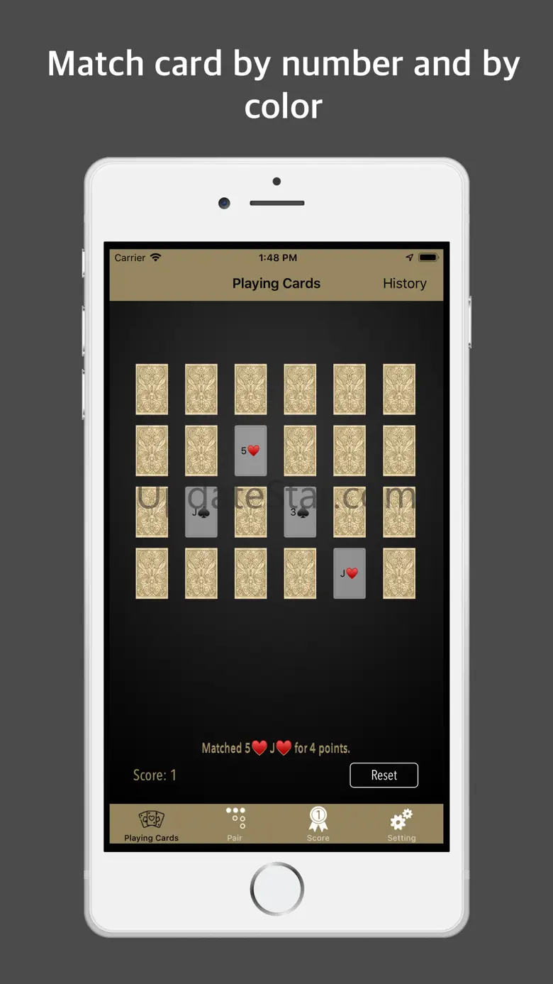 Cards and pair - Matchismo 1.8