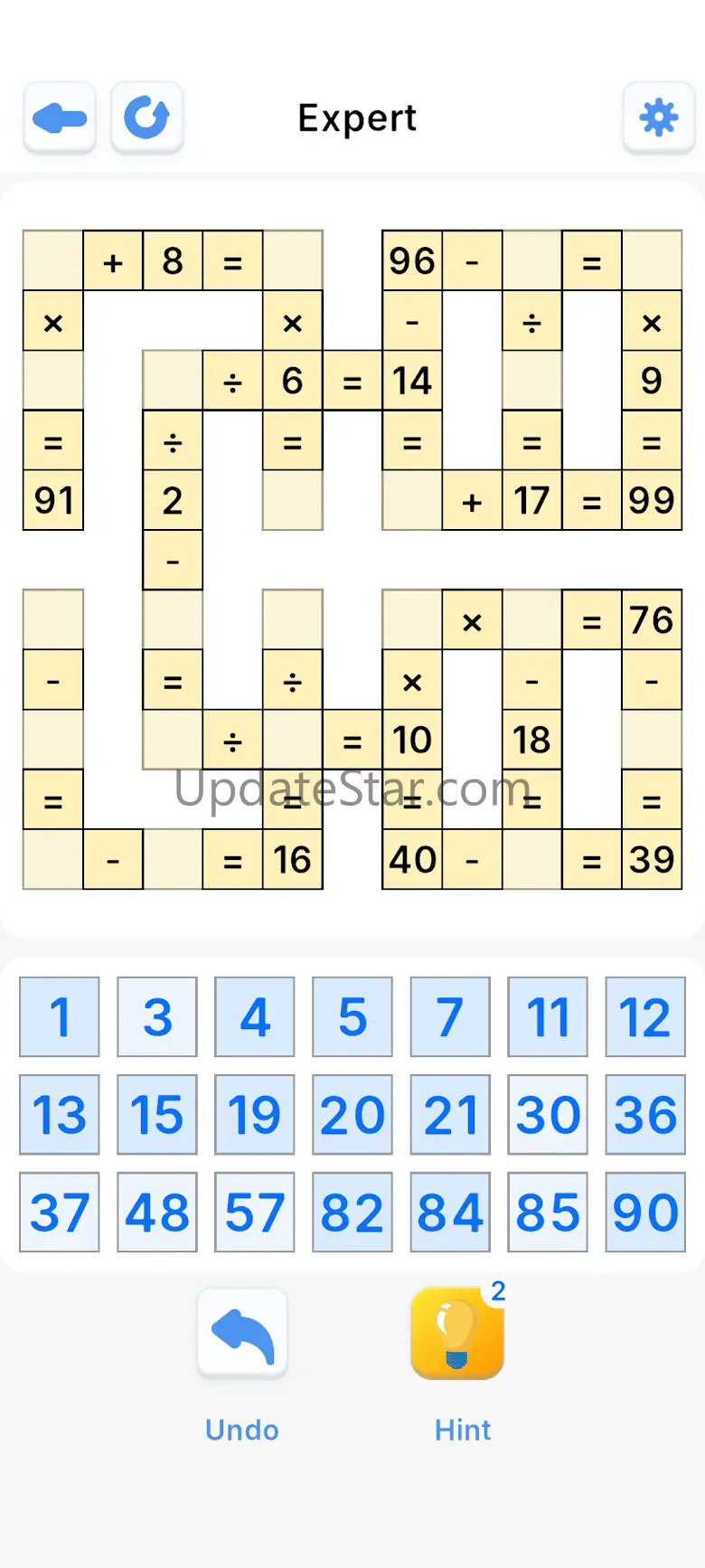 Maths Puzzle - CrossMaths 2.43
