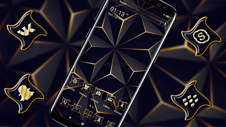 3D Triangle Black Theme 2.9