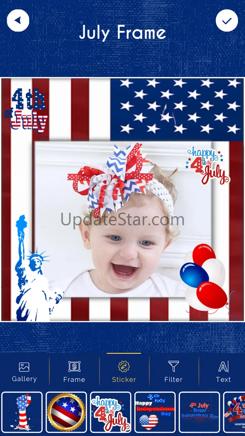 4th of July Photo Frames - USA 1.3