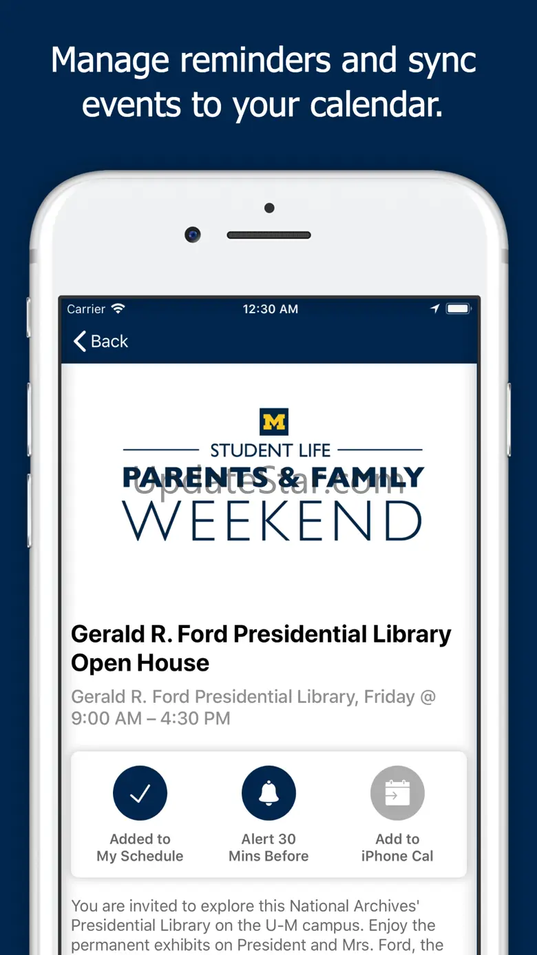 U-M Parents & Family Weekend 2.0.0
