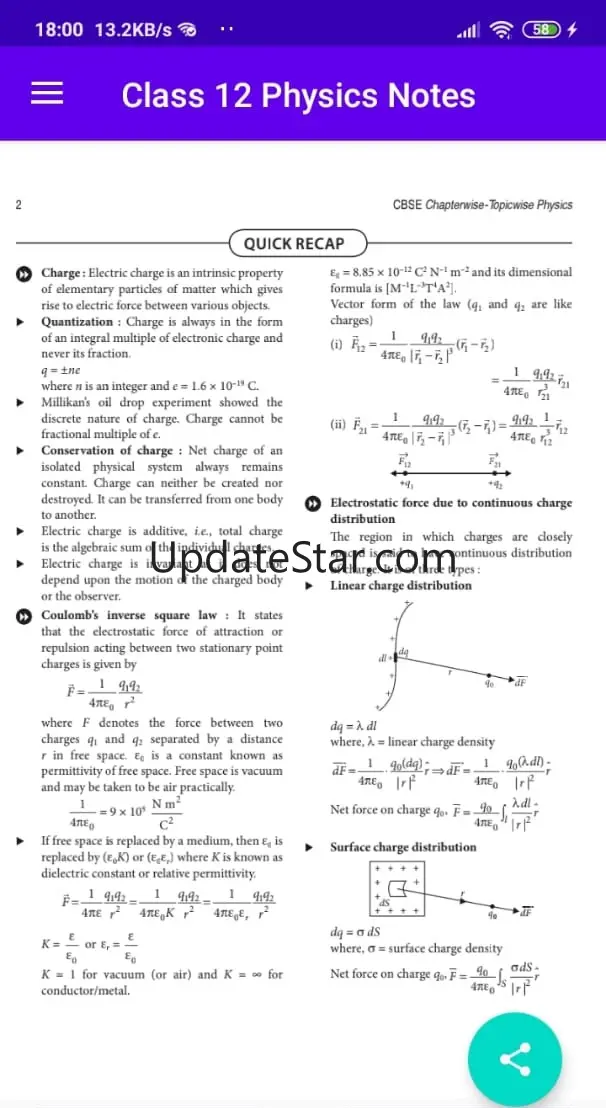 Class 12 Physics Notes 9.8