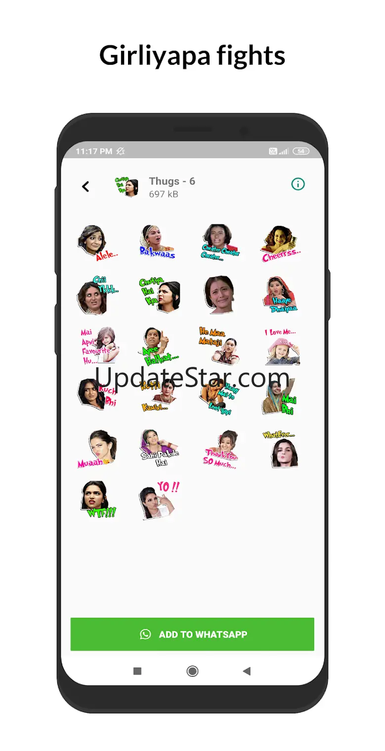Hindi Sticker: Text WAStickers 10