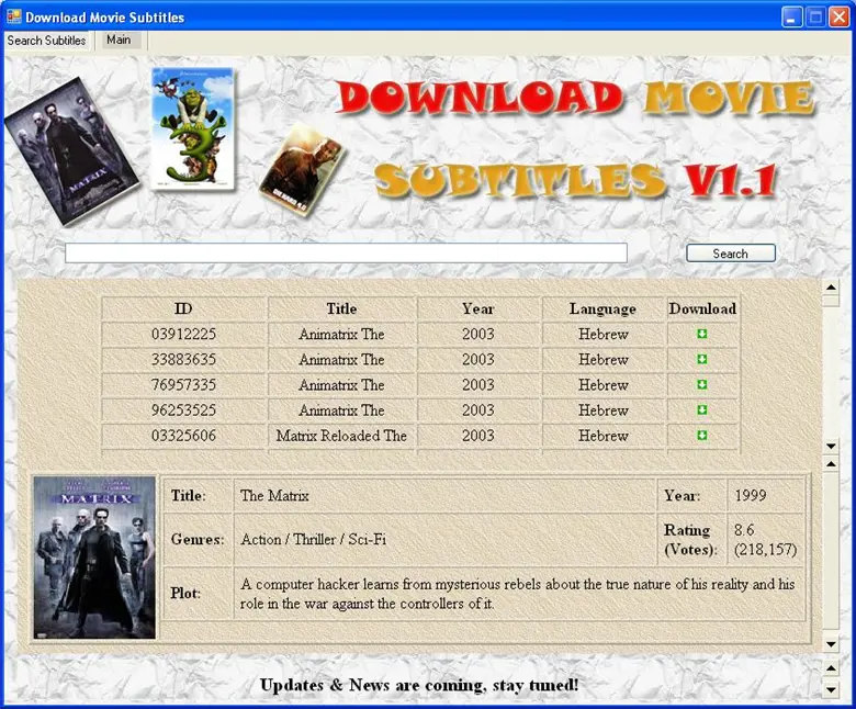 Download Movie Subtitles 2.0