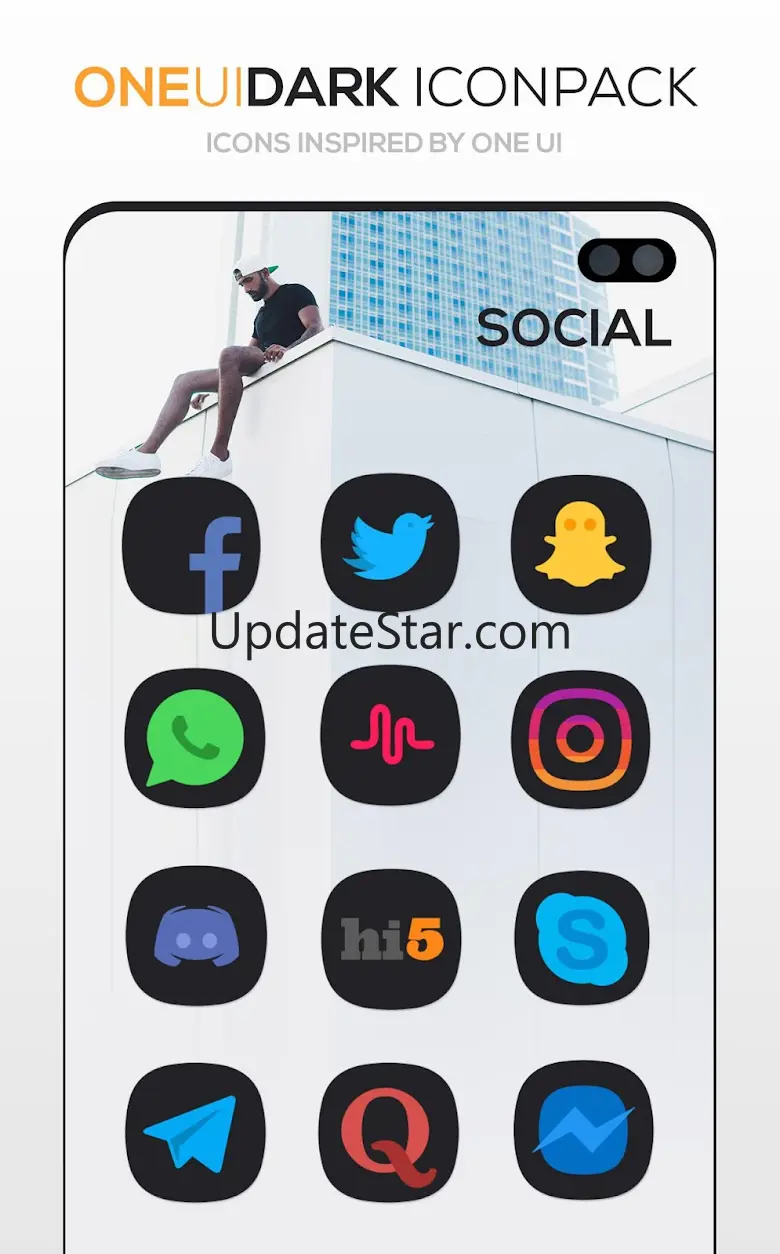 ONE UI DARK Icon Pack 6.1