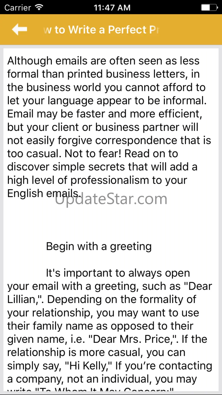 English email templates - Write emails effectively 1.0