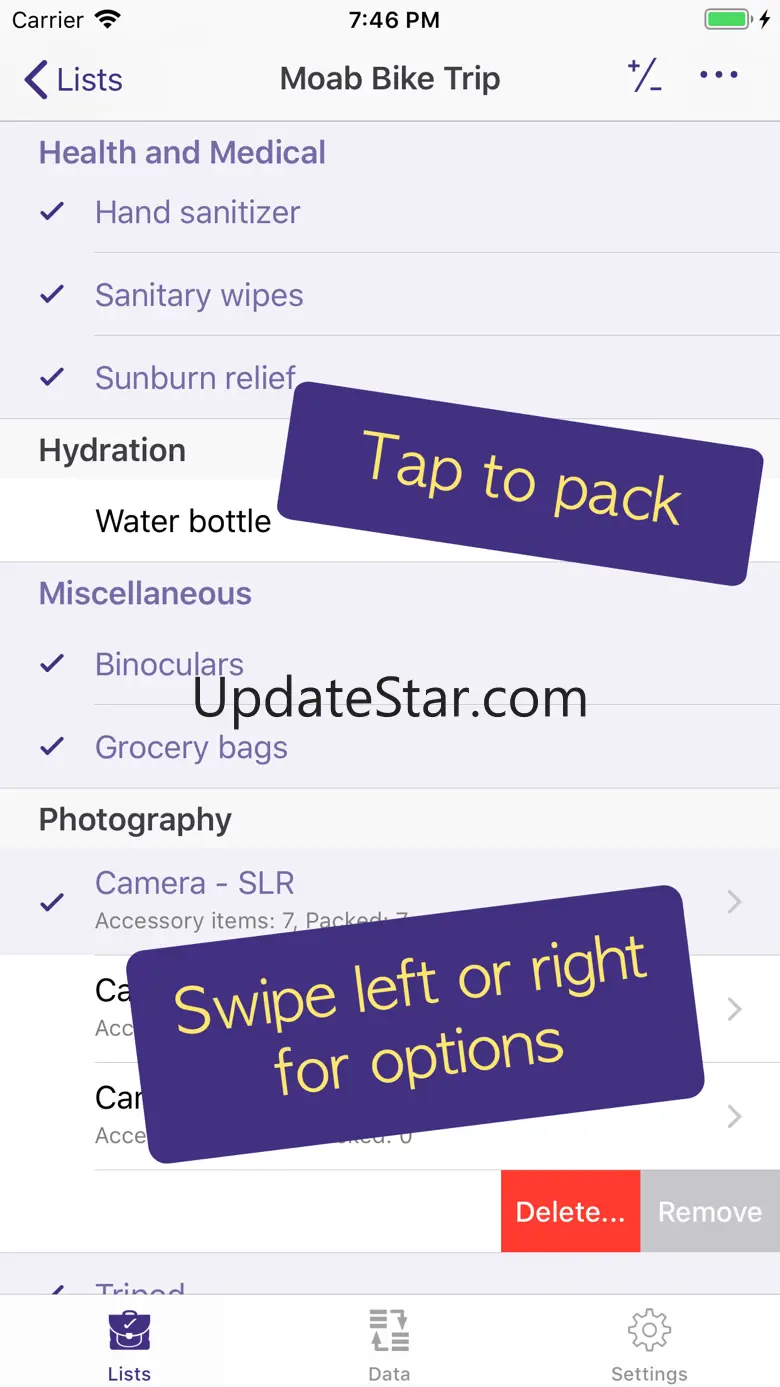 PackCheck Packing List 2.1.2