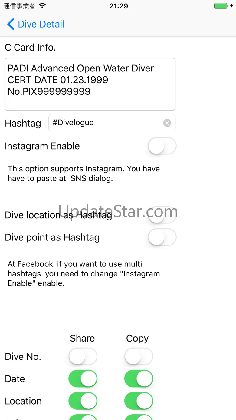 Divelogue 1.0.19