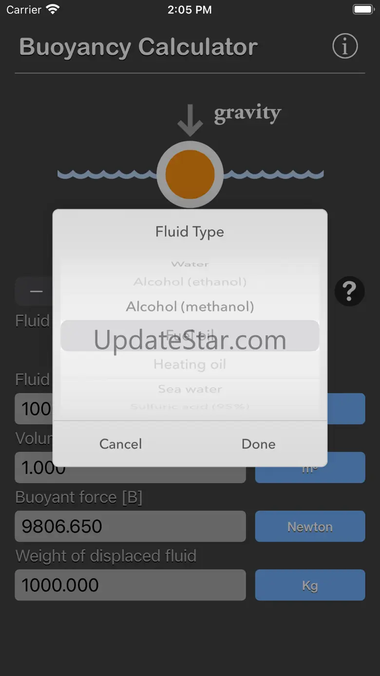 Buoyancy Calculator 1.2