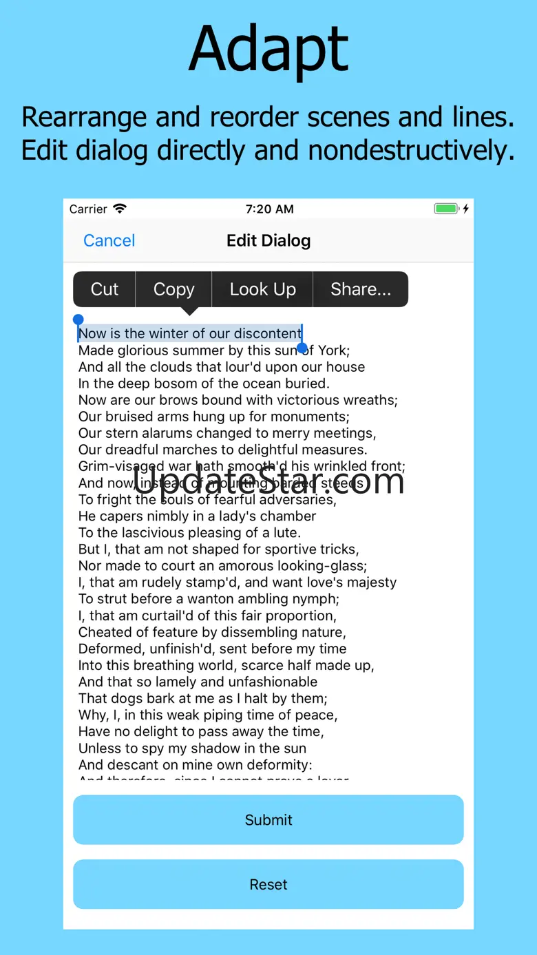 The Shakespeare App 1.0