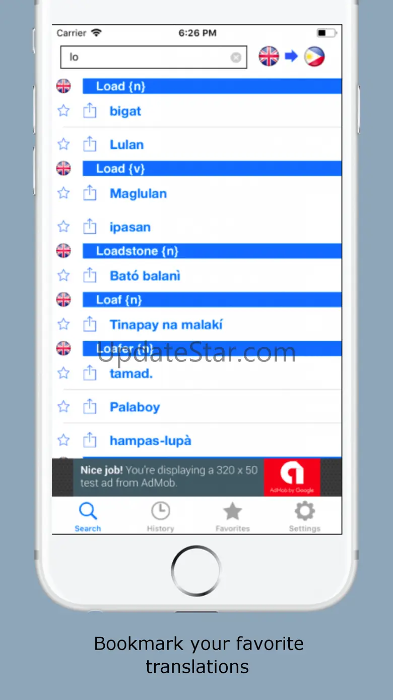 Dictionary Tagalog English 1.0