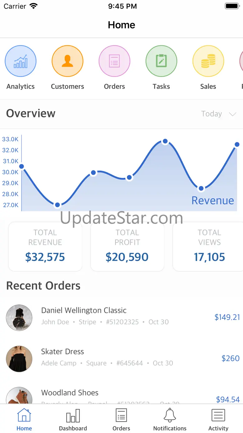 Dashboard - Instamobile 1.0