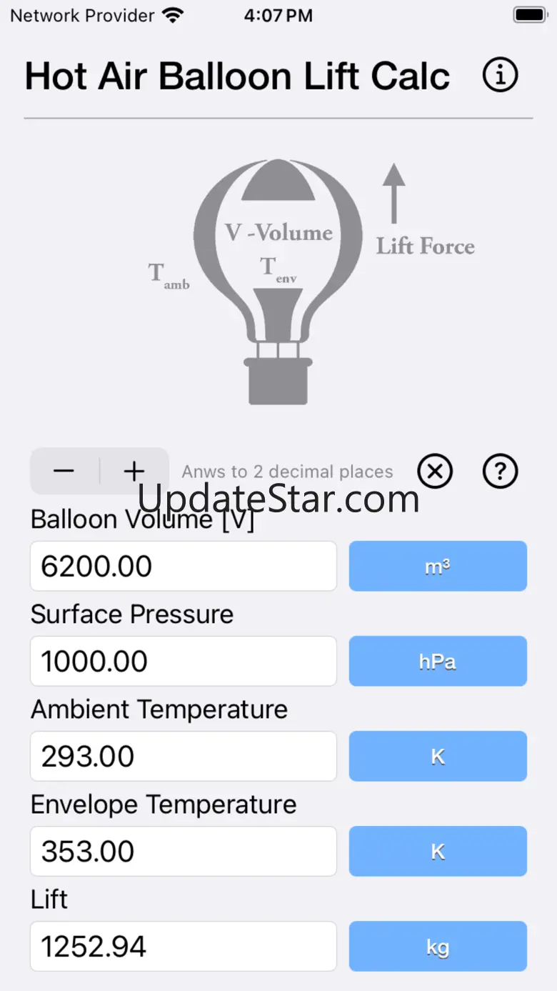 Hot Air Balloon Lift Calc 1.2