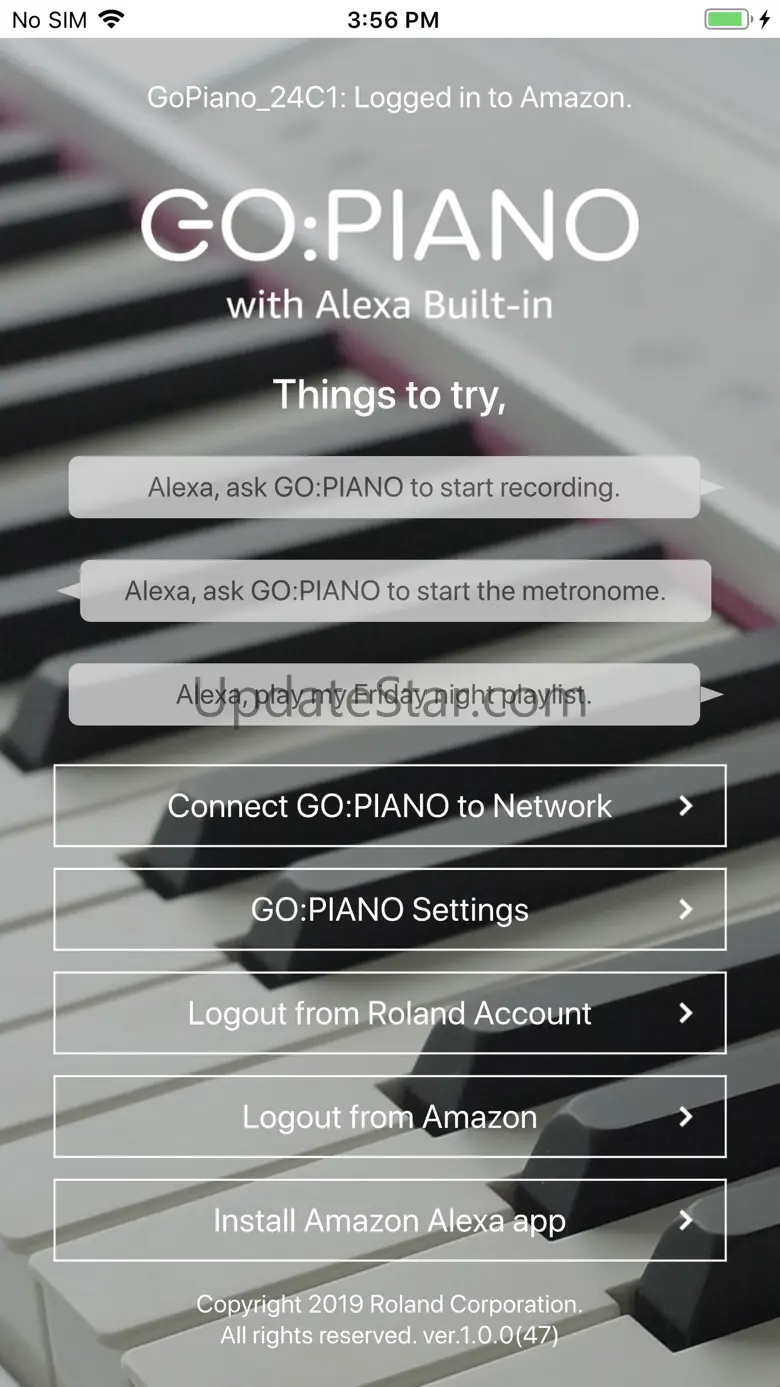 GO:PIANO Alexa Setup 1.0.3