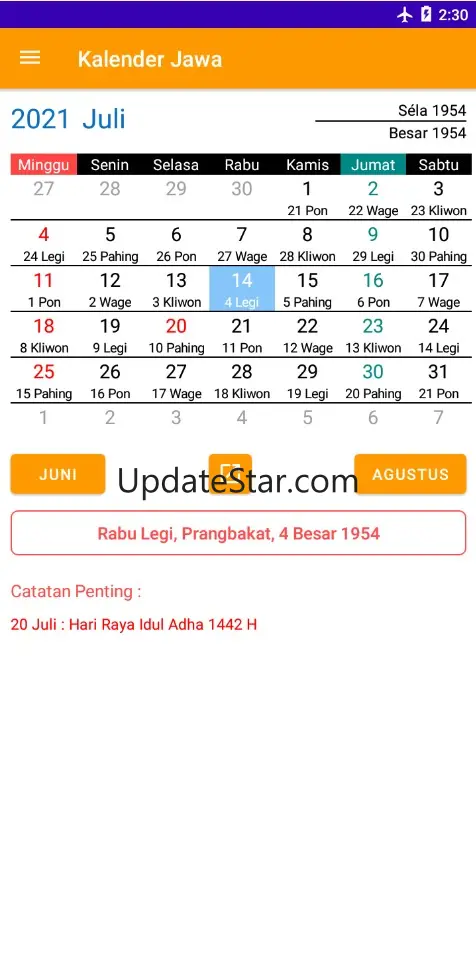 Java Calendar - Calc Selamatan 1.4