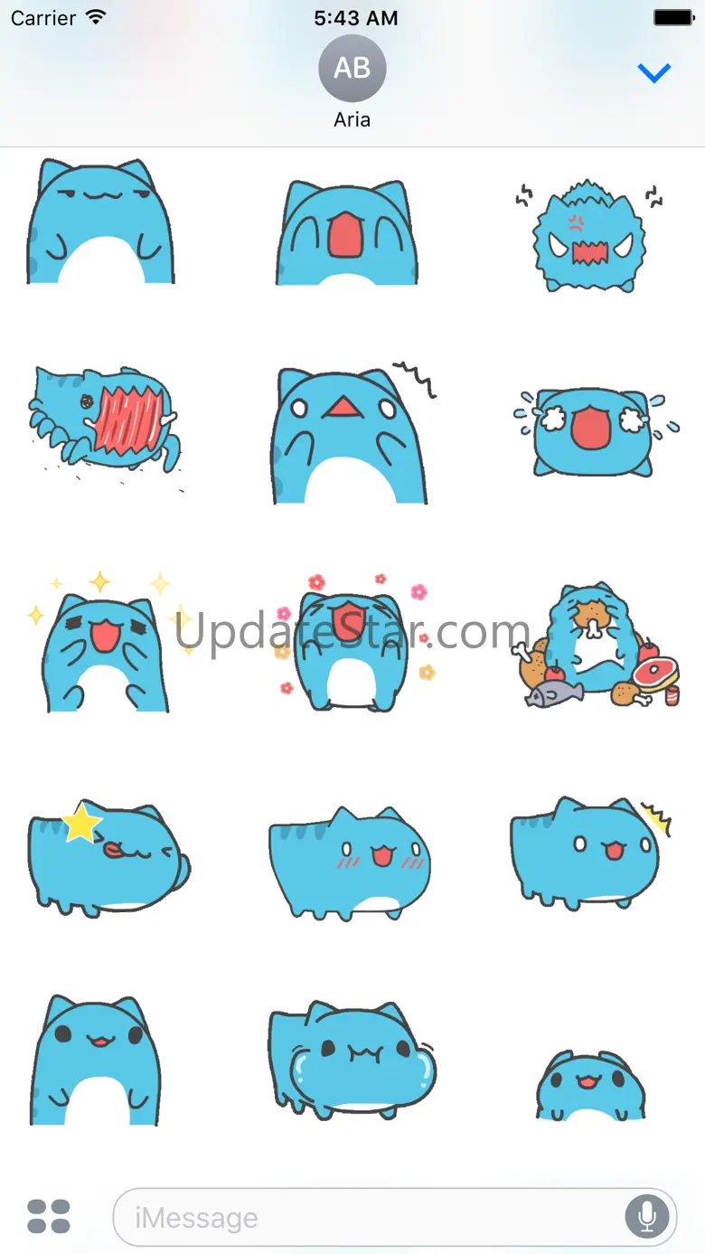 Animated Blue Cat MeowMoji 1.0