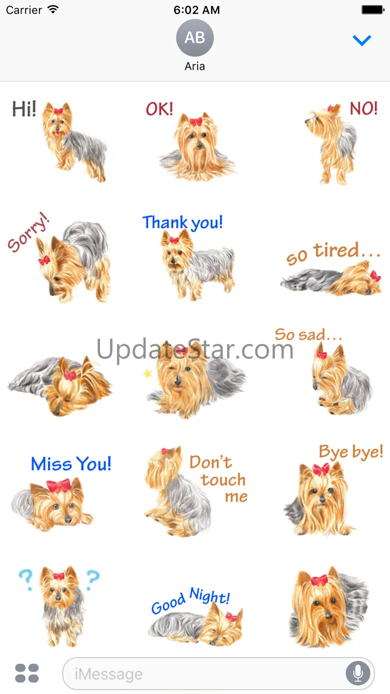 Cute Yorkie YorkieMoji Sticker 1.0