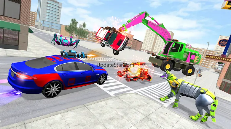 Excavator Robot Car Transform