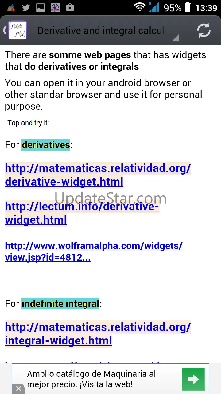 Derivative and Integral EVA 2.5