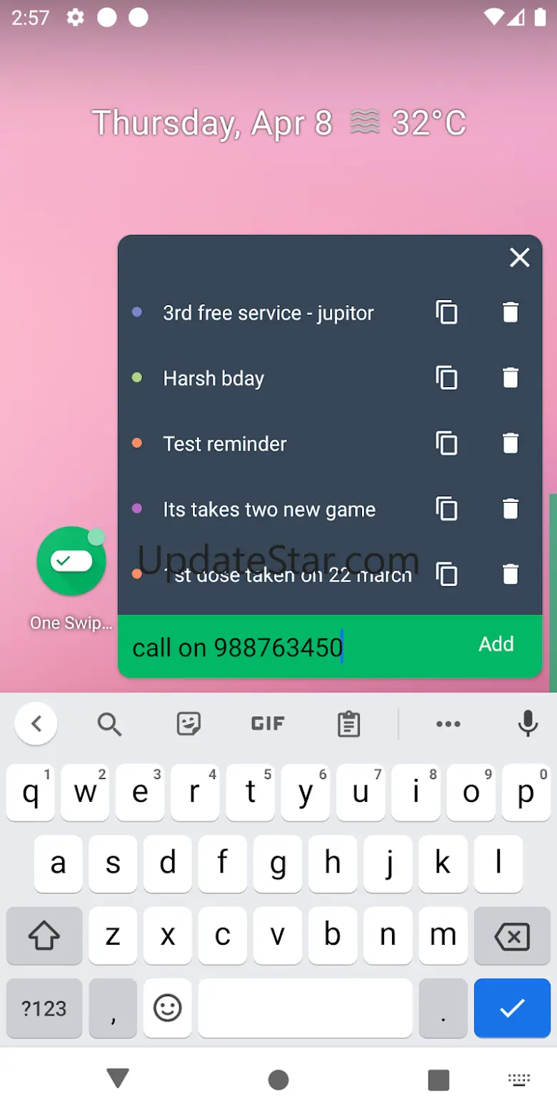 One Swipe Notes - Quick Notes 1.15
