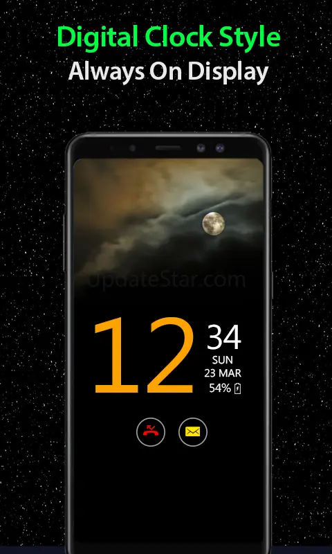 Time Clock on Screen-Always On 1.8