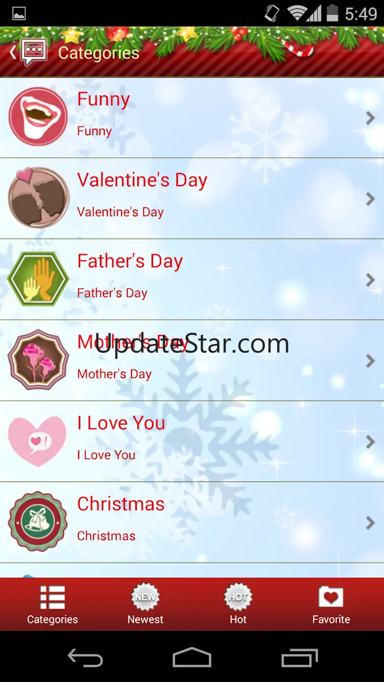 Handcent 6 Skin XMas 2012 7.0