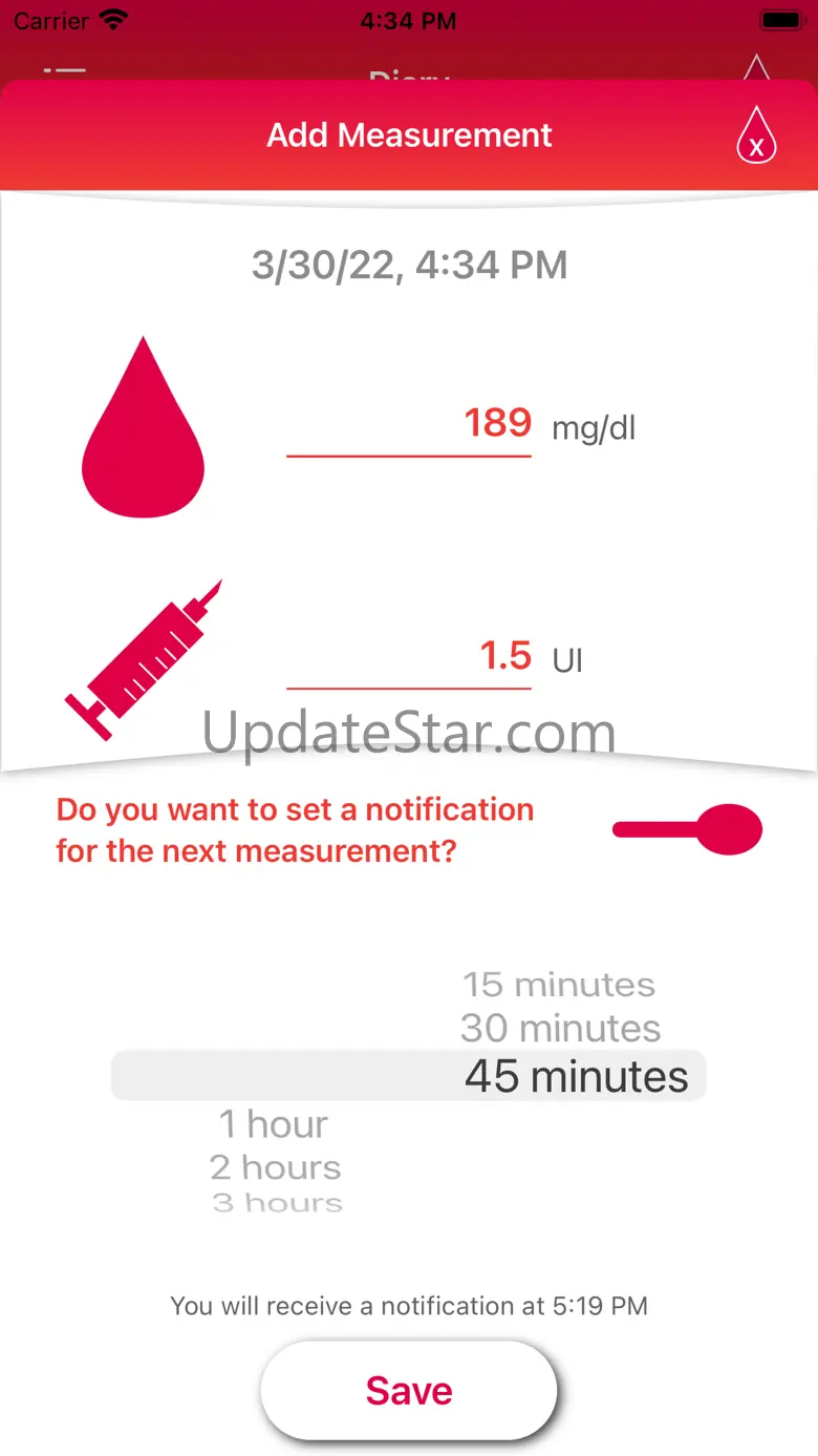 Glycemic Diary: Manage Diabete 2.2