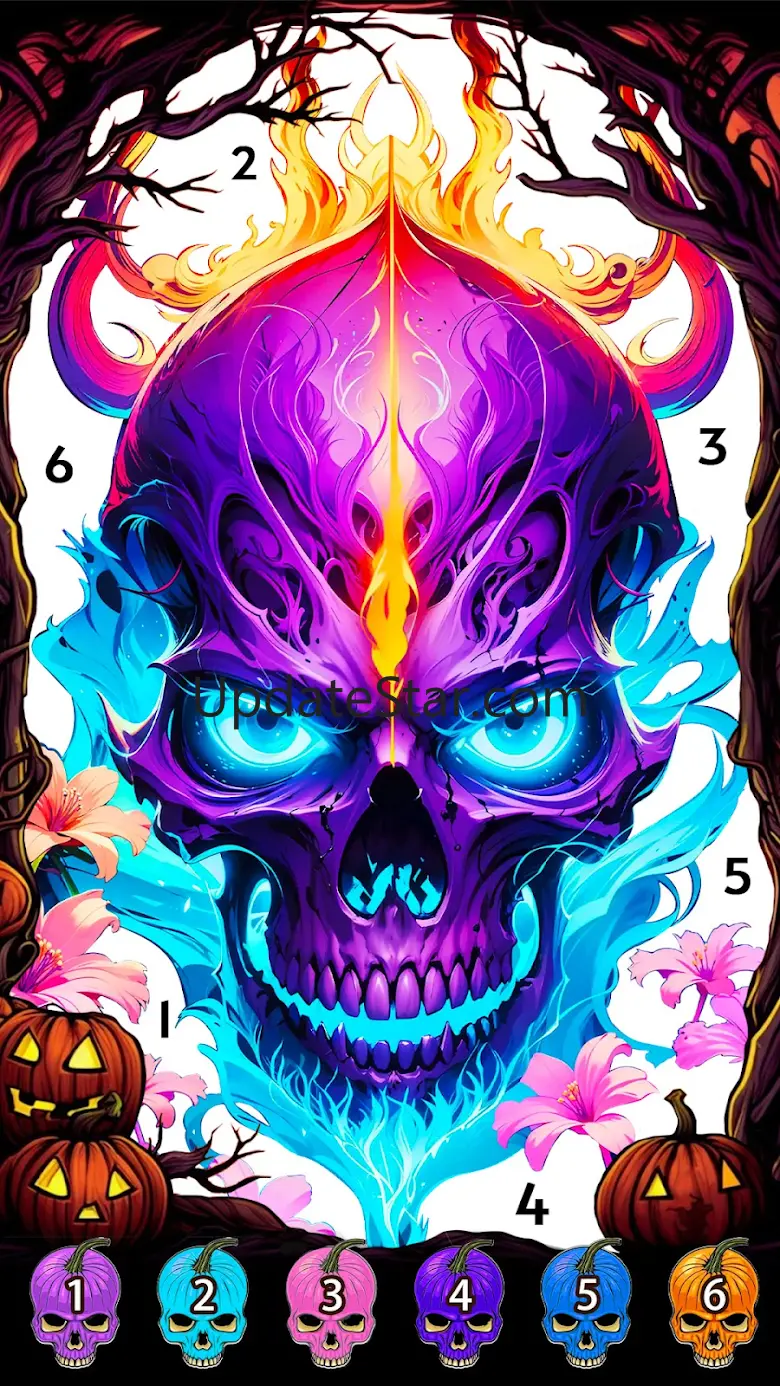 Skull Color, Color by Number 1.0.134