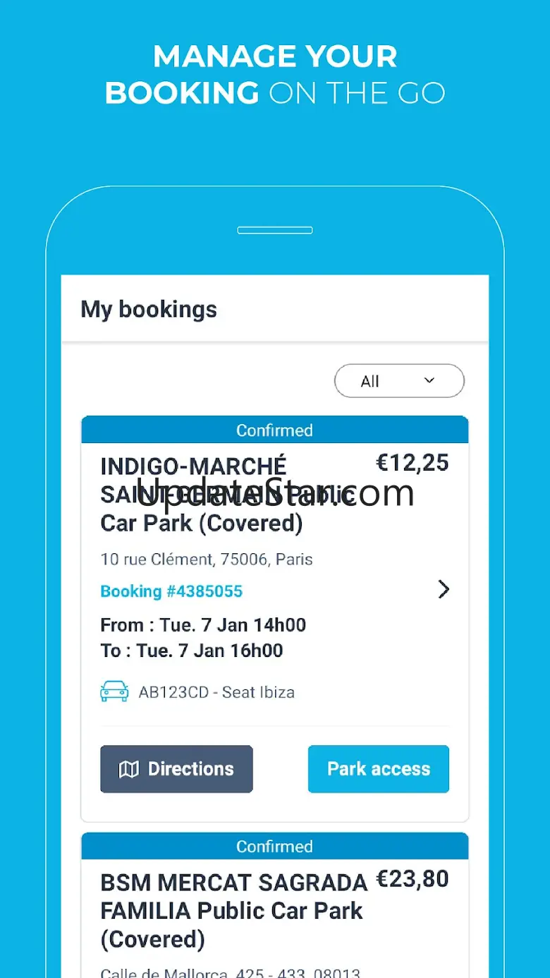 Onepark, Book a parking space! 1.30
