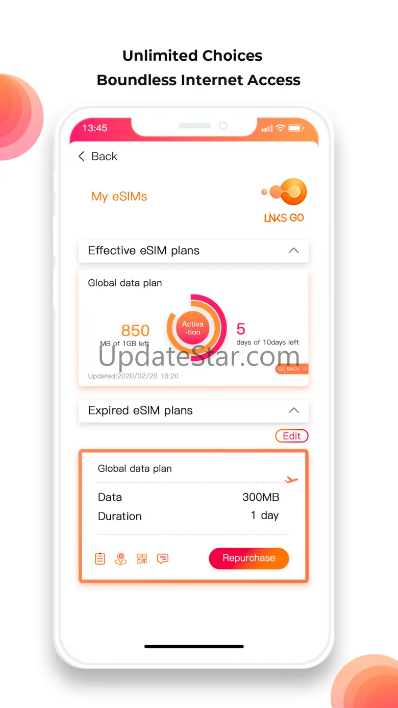 LinksGO: Global eSIM Data 1.4.0