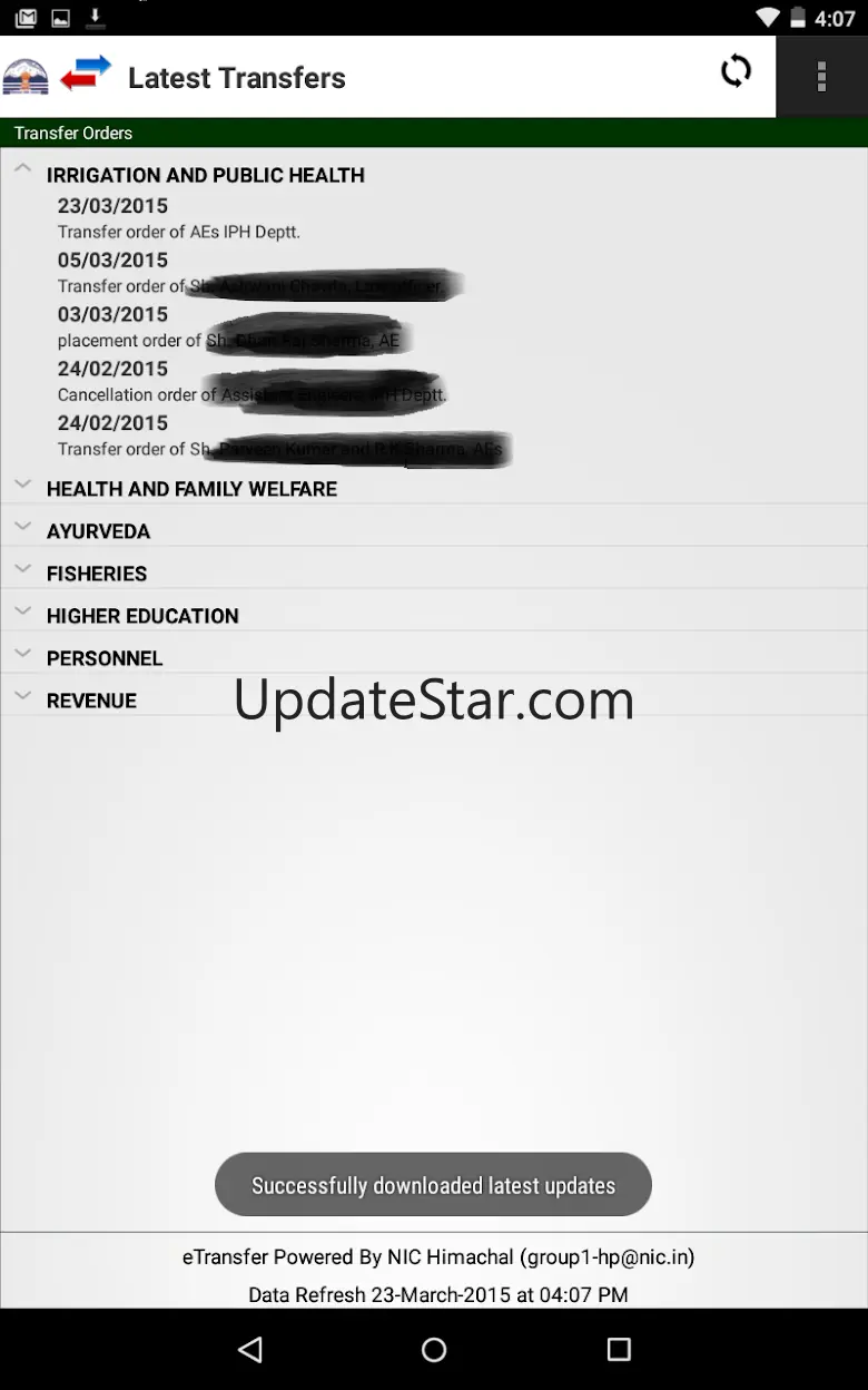 eTransfers - Employees Orders 22.0