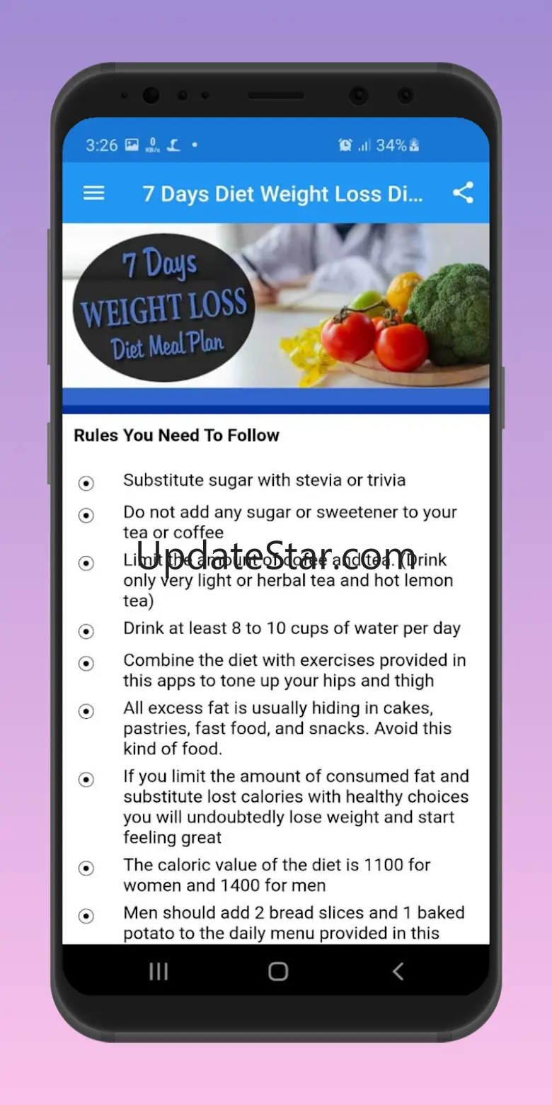 7 Days Weight Loss Diet Meal 1.0.2