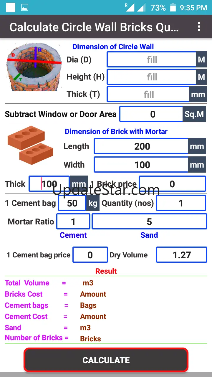 Bricks Calculator (Arch, Circl 1.18