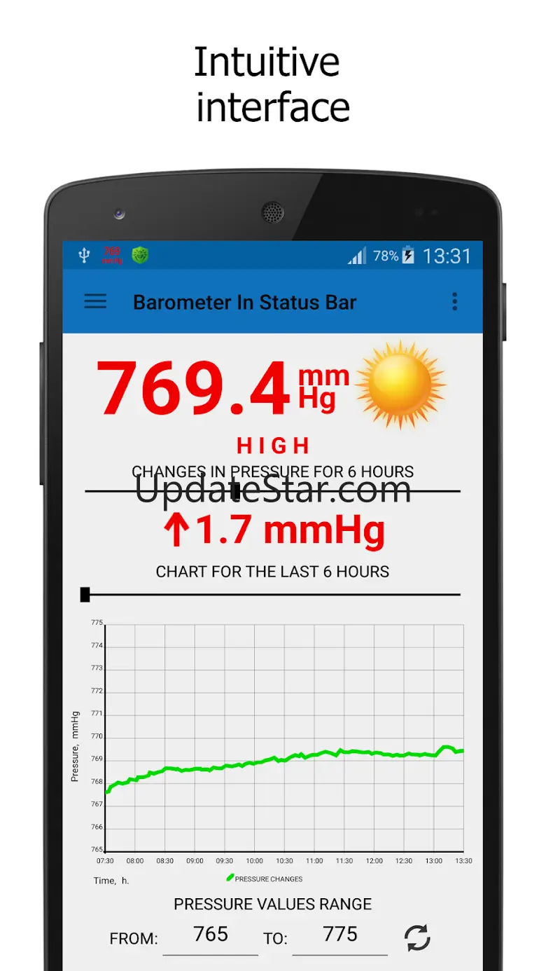 Barometer In Status Bar Lite 2.3.0