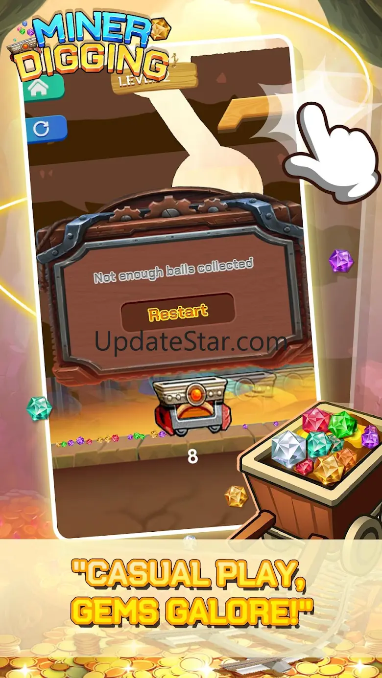 Miner Digging: Gem Collecting