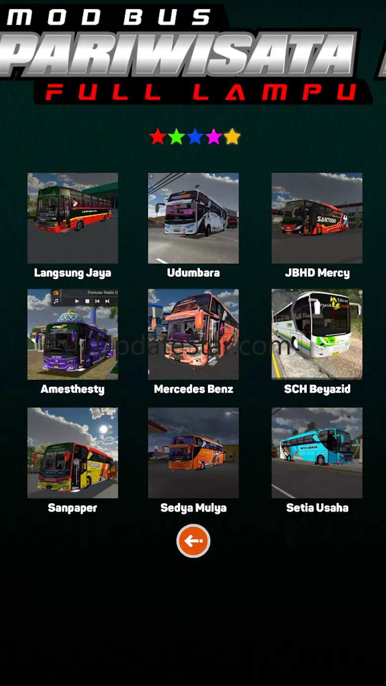 Mod Bus Pariwisata Full Lampu 1.1