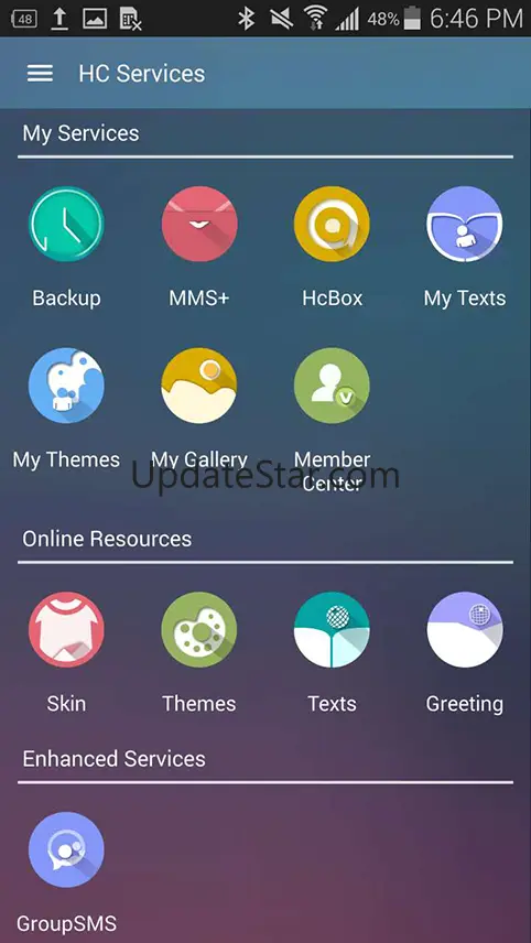 Handcent Next SMS Skin Purple 7.0