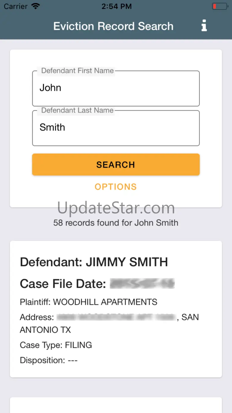 Eviction Search 1.0