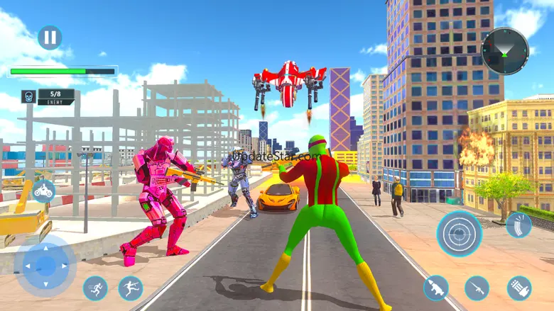 Flying Bike War Robot Shooter 1.0