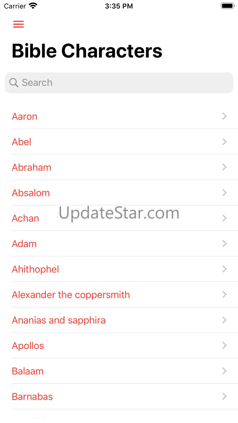 Bible Characters Dictionary 1.1