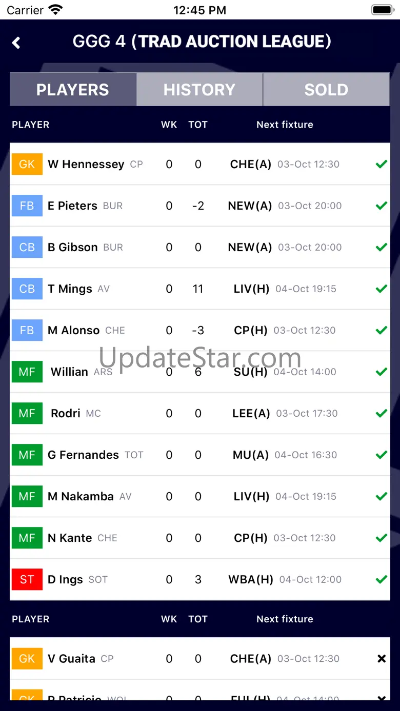 Fantasy League 1.1.0