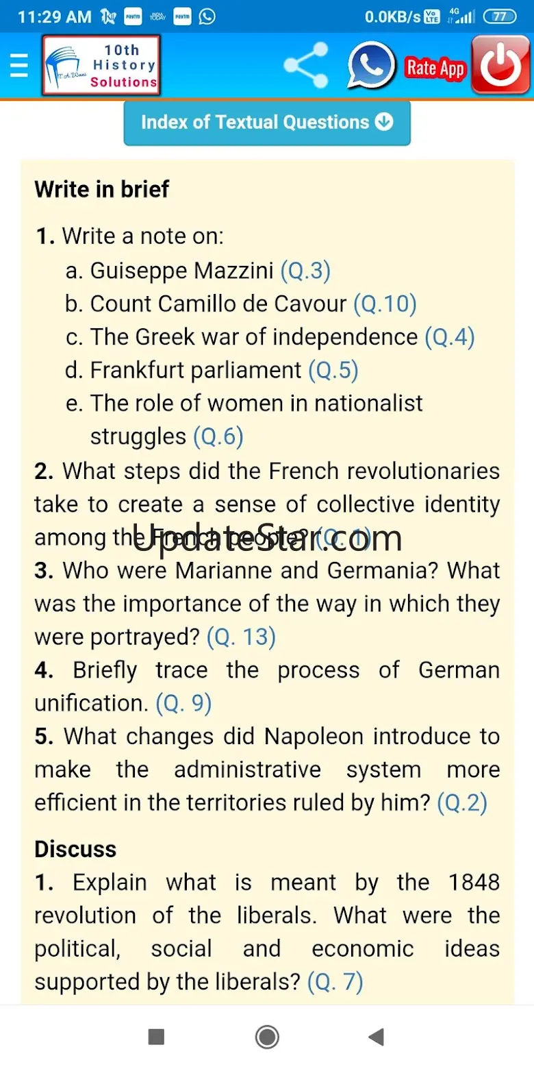 10th History Solutions 9.17