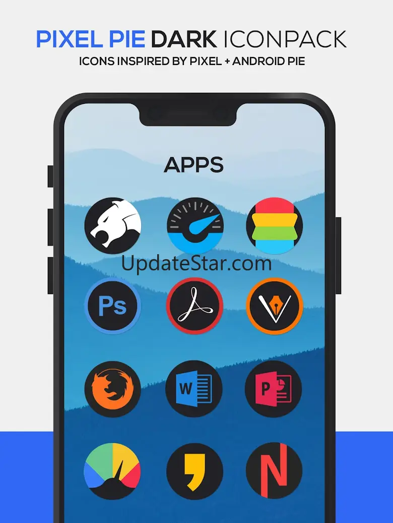 Pixel DARK Icon Pack 6.11