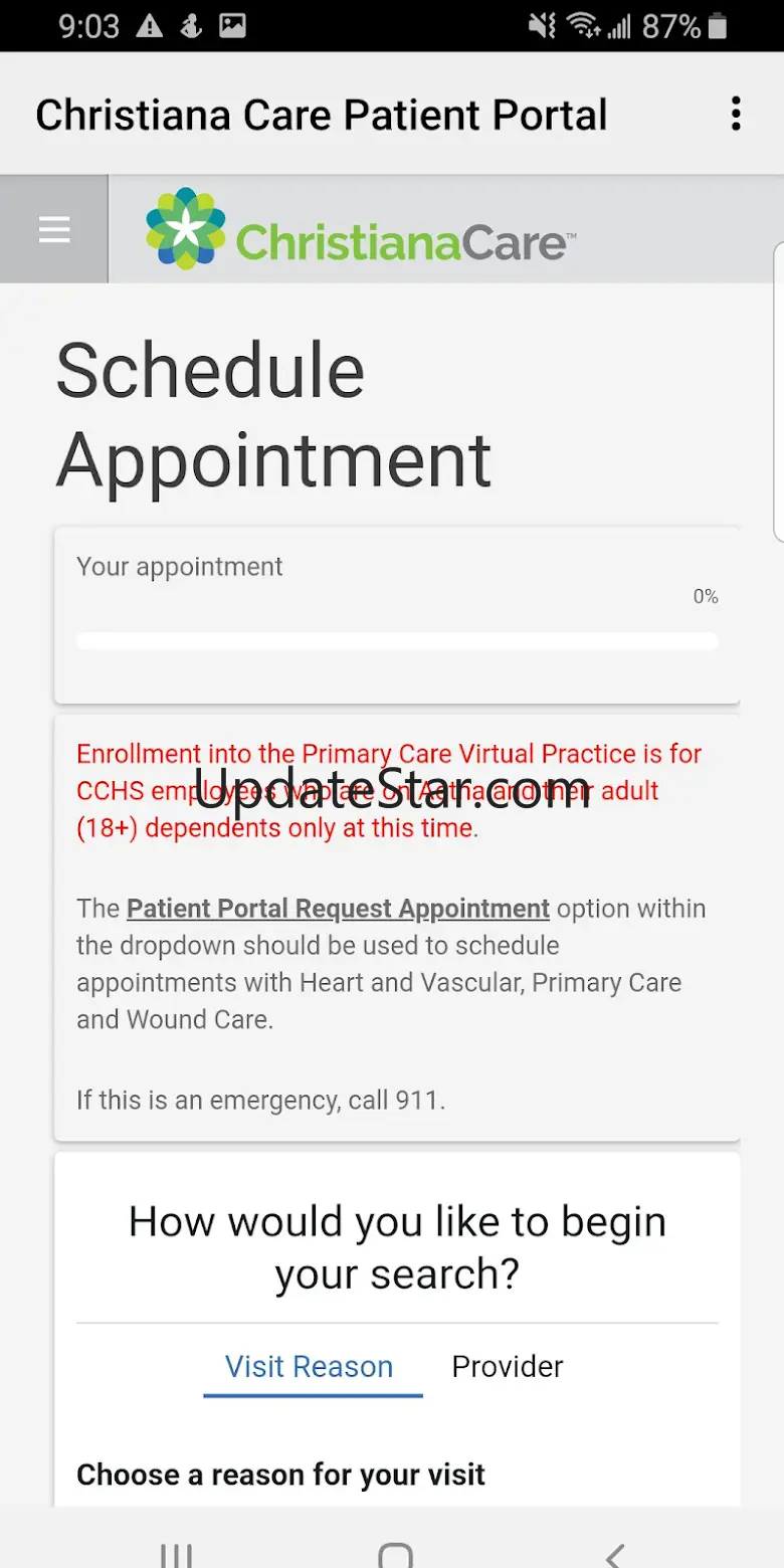 Christiana Care Patient Portal 102.1.21