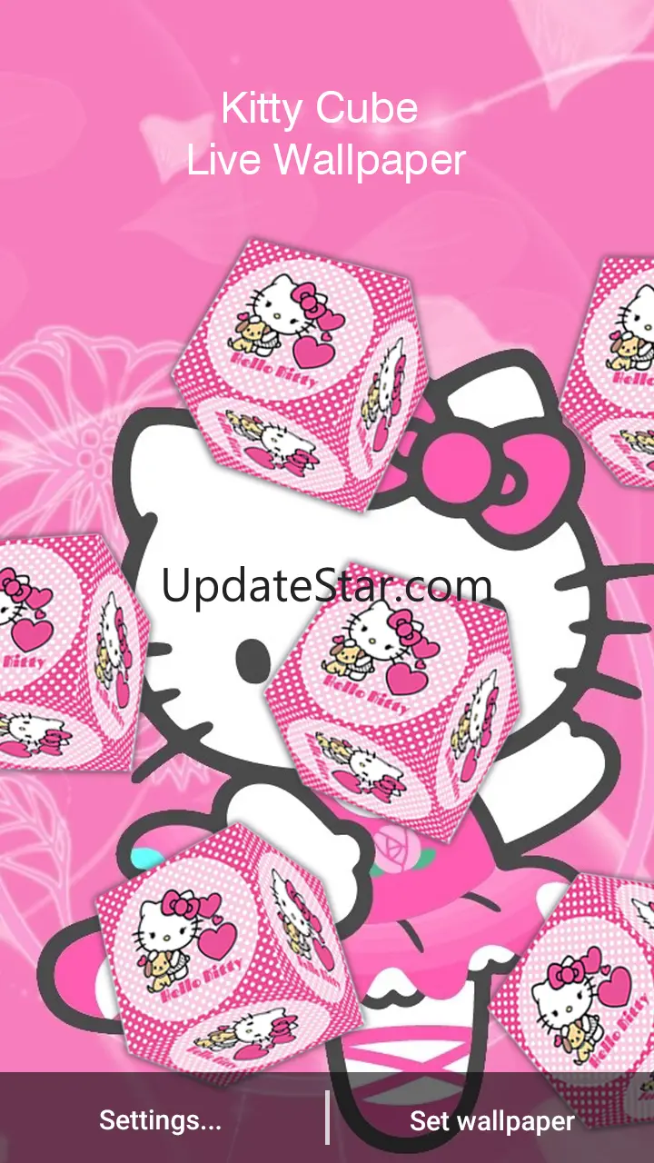3D Kitty Cube Live Wallpaper 4.0