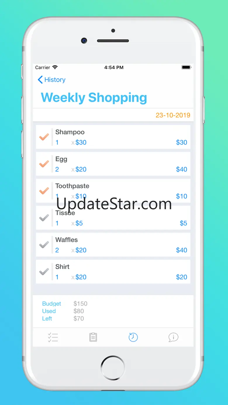 Basic grocery list + price 1.4.2