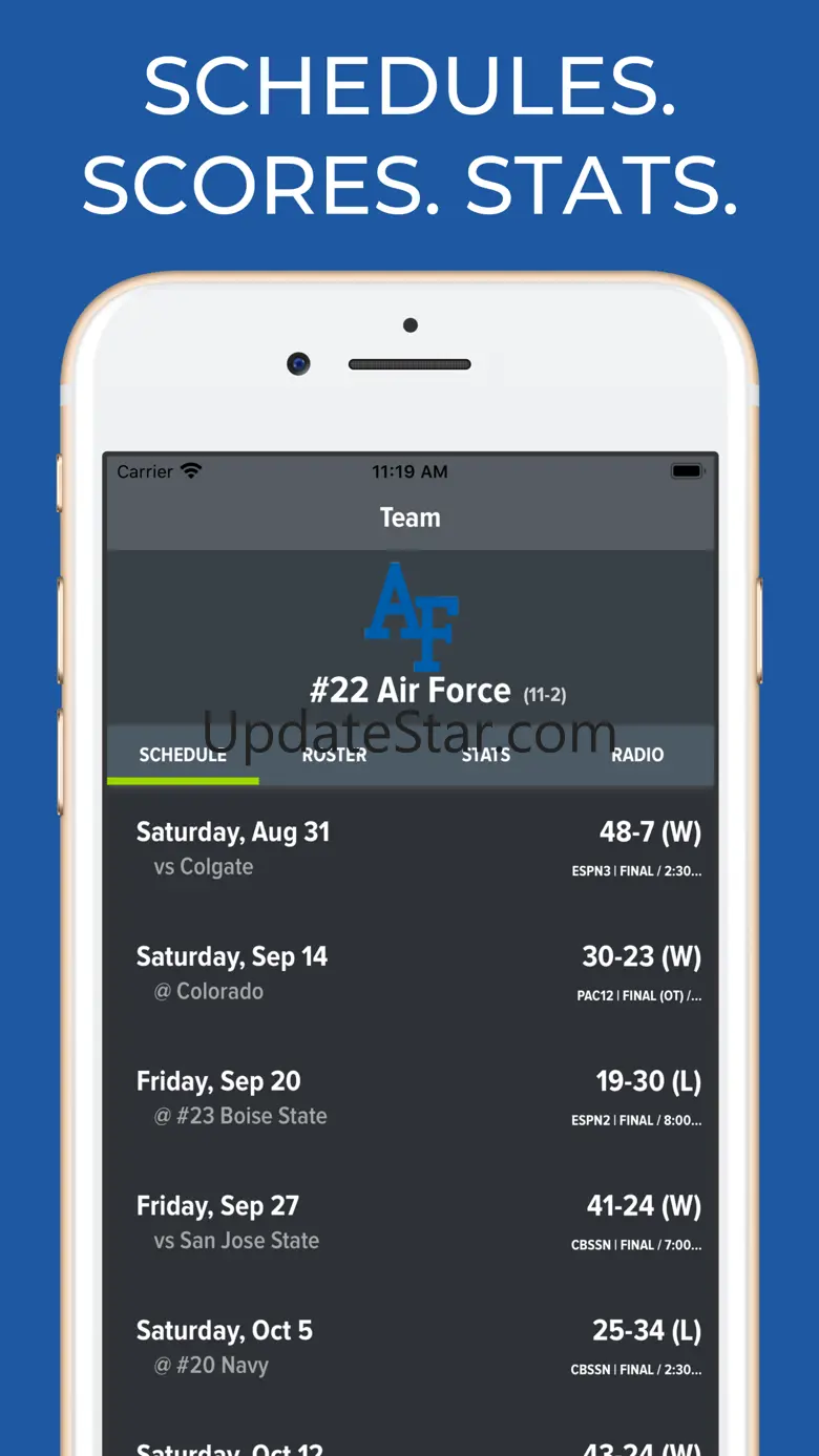 Air Force Football Schedules 5.2.0