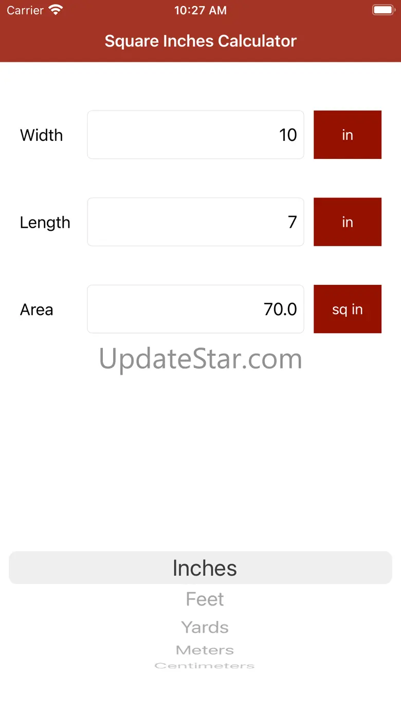 Square Inches Calculator 1.0